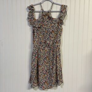 NWT American Eagle Ditsy Festival Floral Halter Off The Shoulder Mini Dress